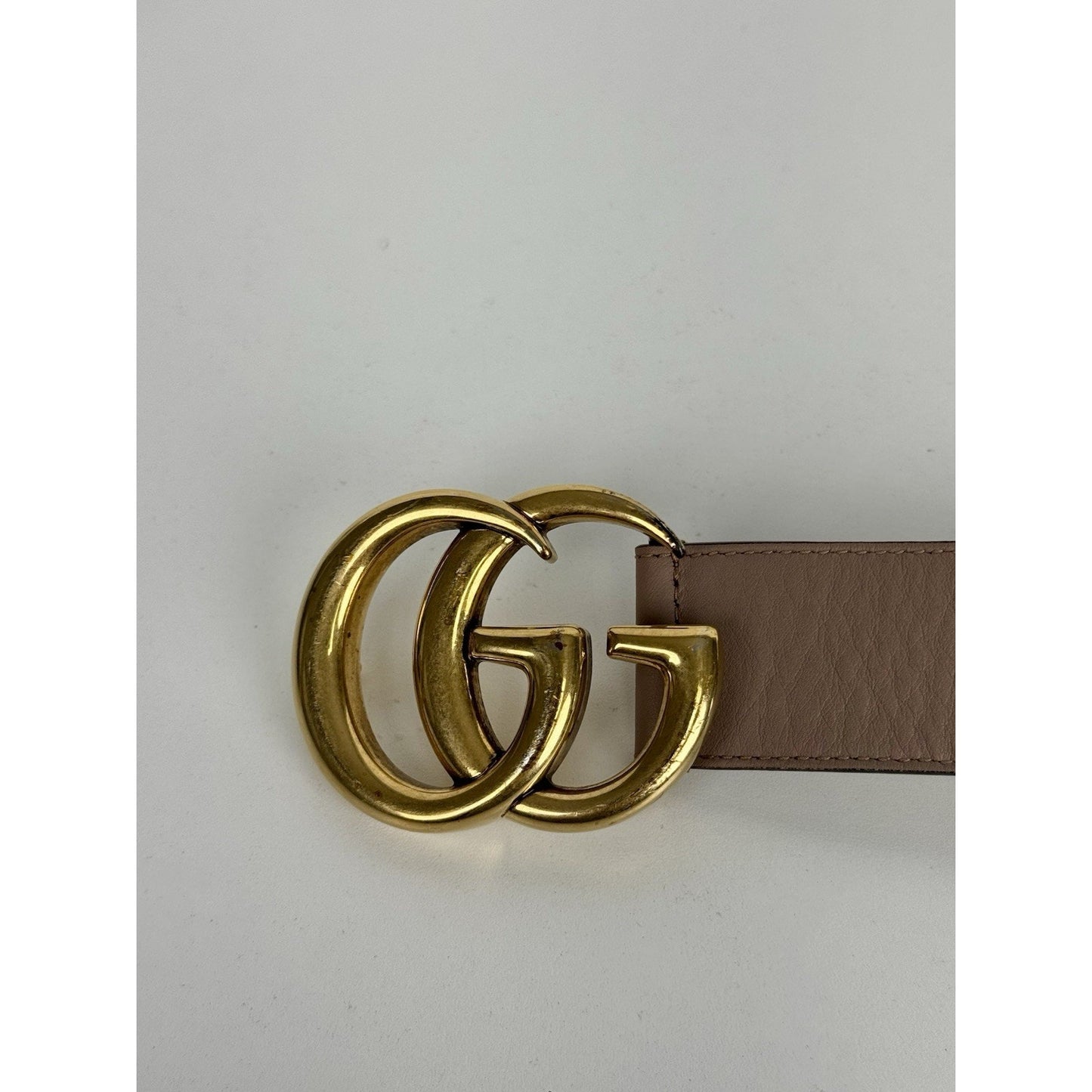 Gucci GG Marmont Leather Belt in Dusty Pink Size 90 36