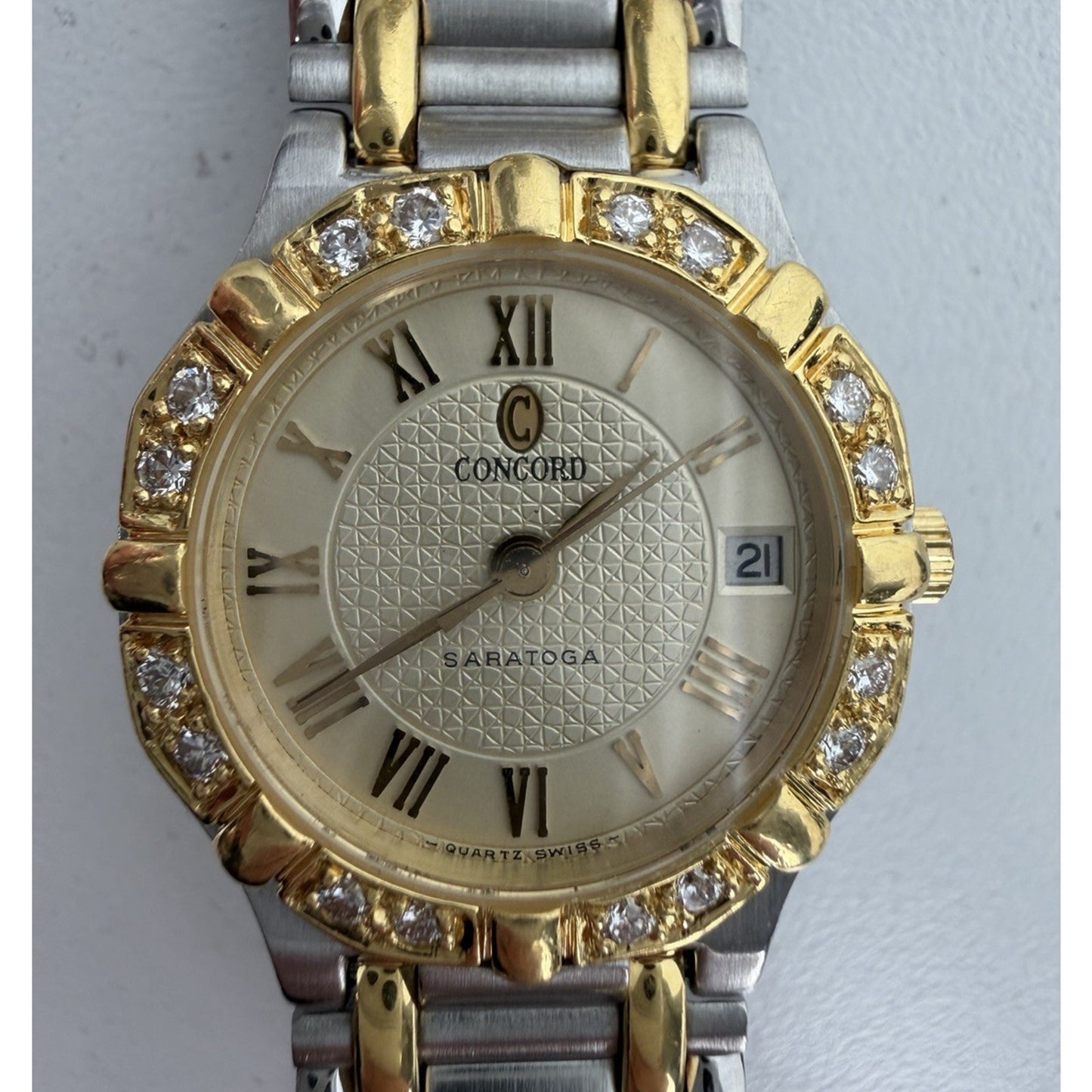 Concord Saratoga Ladies Watch Two-Tone 18k Gold and Stainless Steel