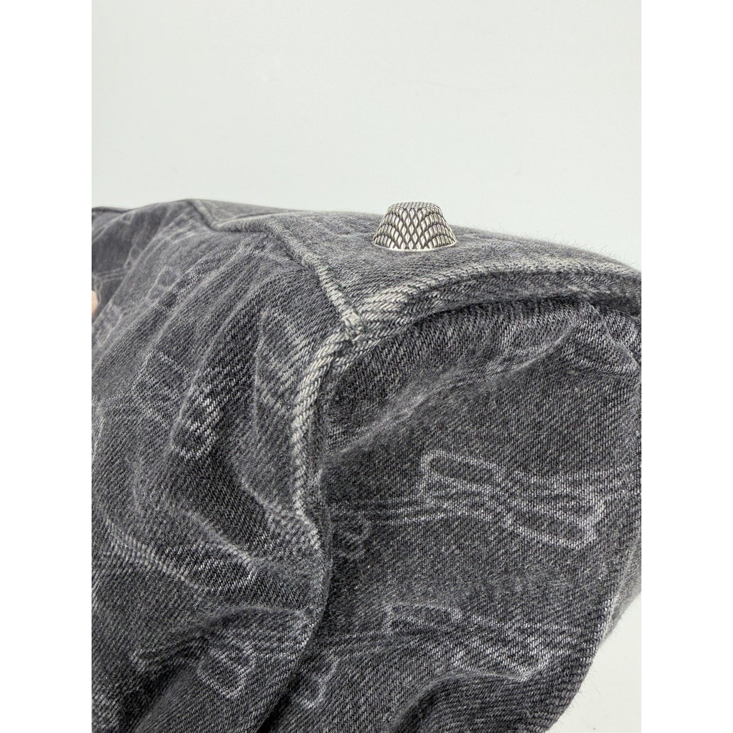 Balenciaga Neo Cagole City Handbag Medium in Washed Denim BB Monogram D5