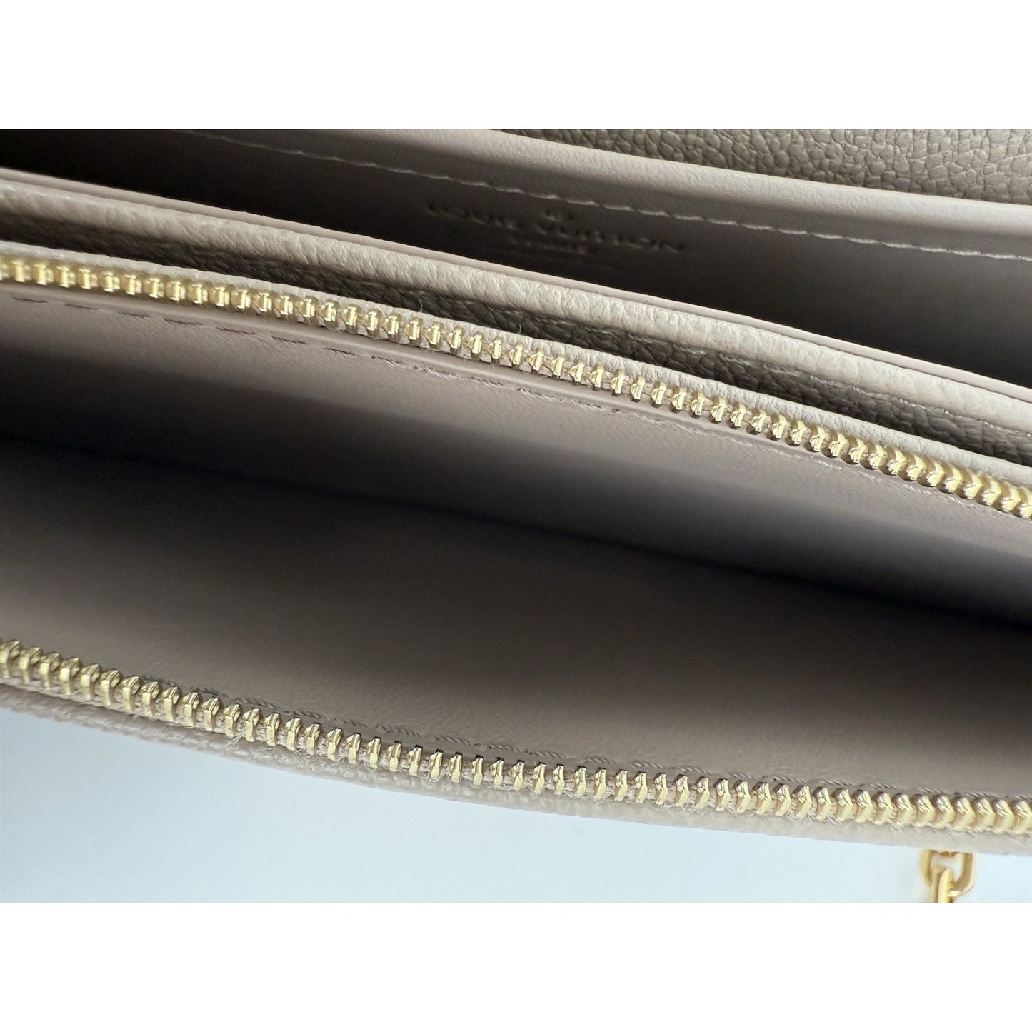 LOUIS VUITTON LV GHW Marceau Momogram Empreinte Beige Leather Shoulder Bag