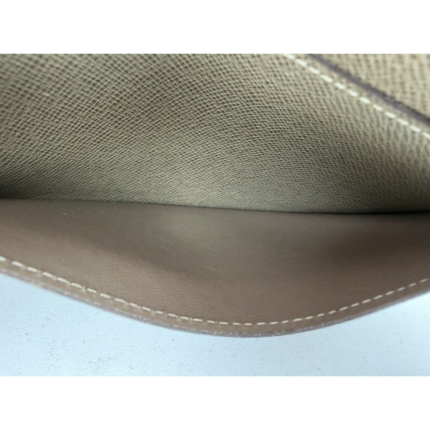 Louis Vuitton Taiga Brazza Long Wallet in Neutral Beige Leather 2013
