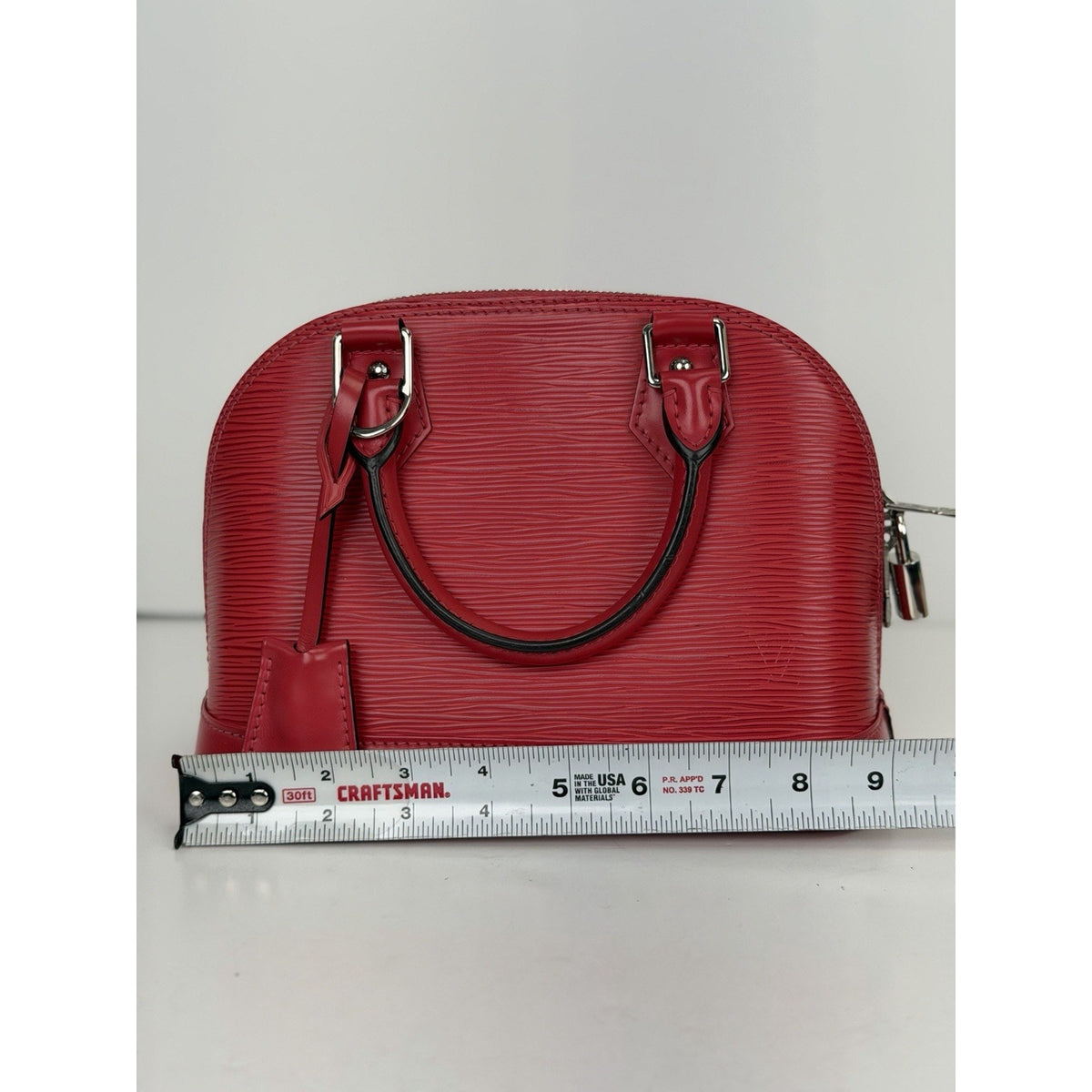 Louis Vuitton Alma BB Handbag in Red Epi Leather Silver-Tone Hardware 2015 F3
