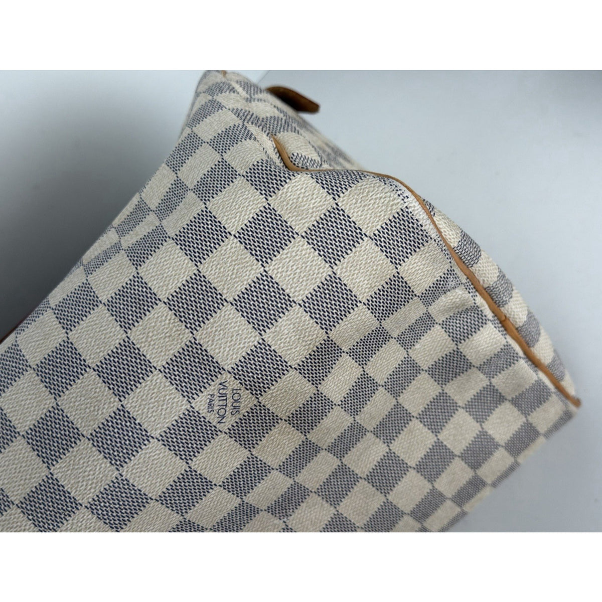 Louis Vuitton Speedy 35 Handbag in Damier Azur Coated Canvas GT Hardware 2010 U1
