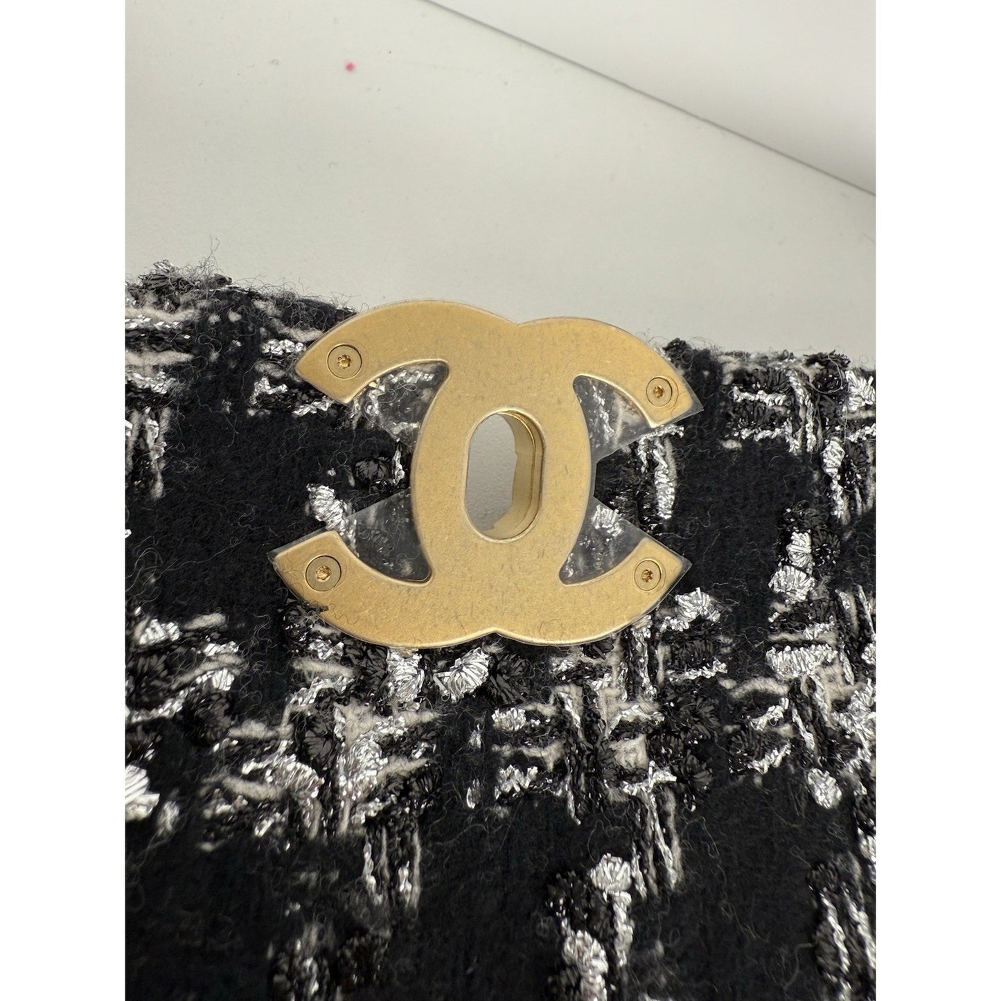 Chanel 19 Large Tweed Flap Women’s Shoulder Bag Black