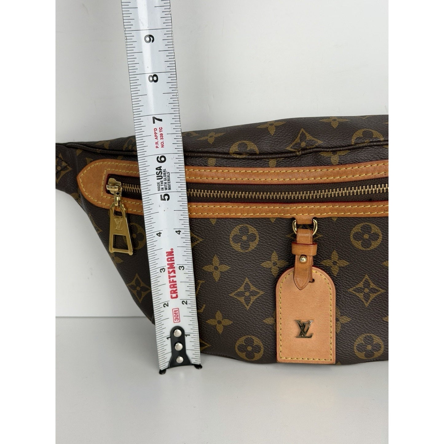 Louis Vuitton High Rise Bumbag in Brown Monogram Coated Canvas NFC D8
