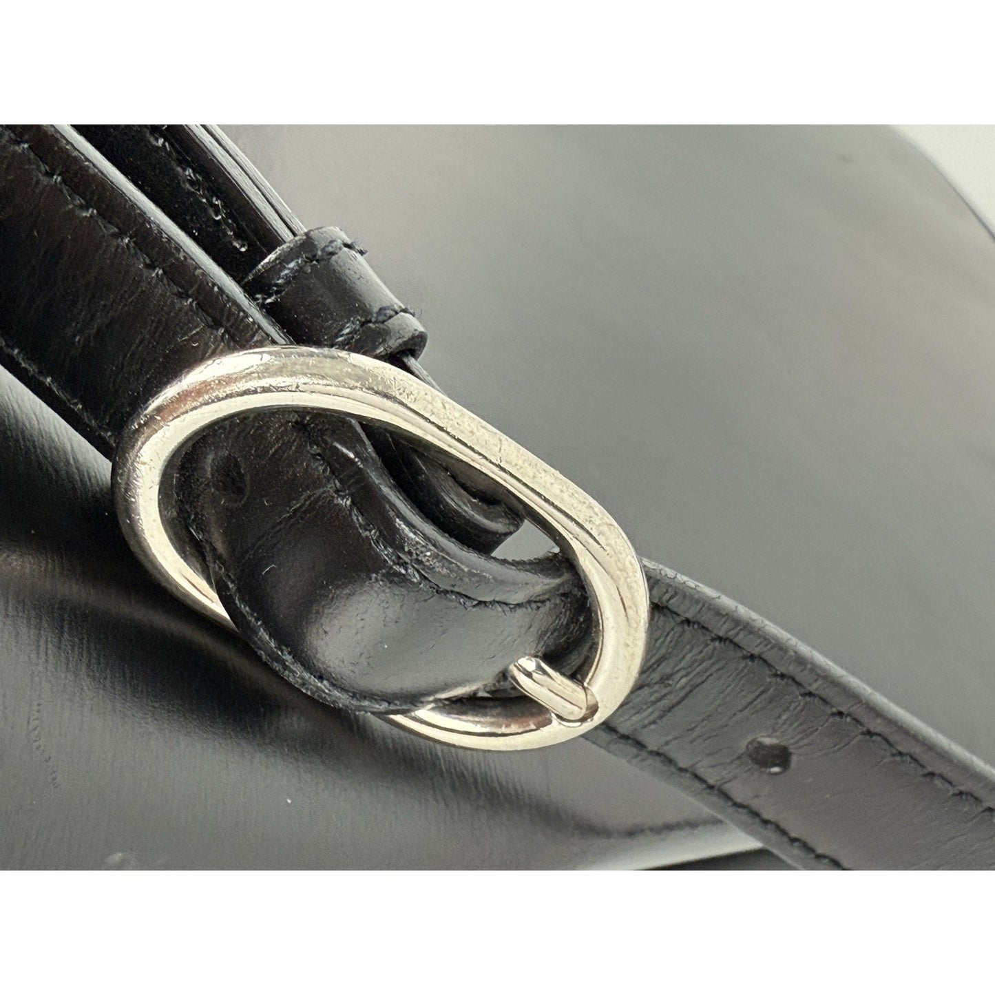 Panther de Cartier Black Patent Leather Shoulder Bag