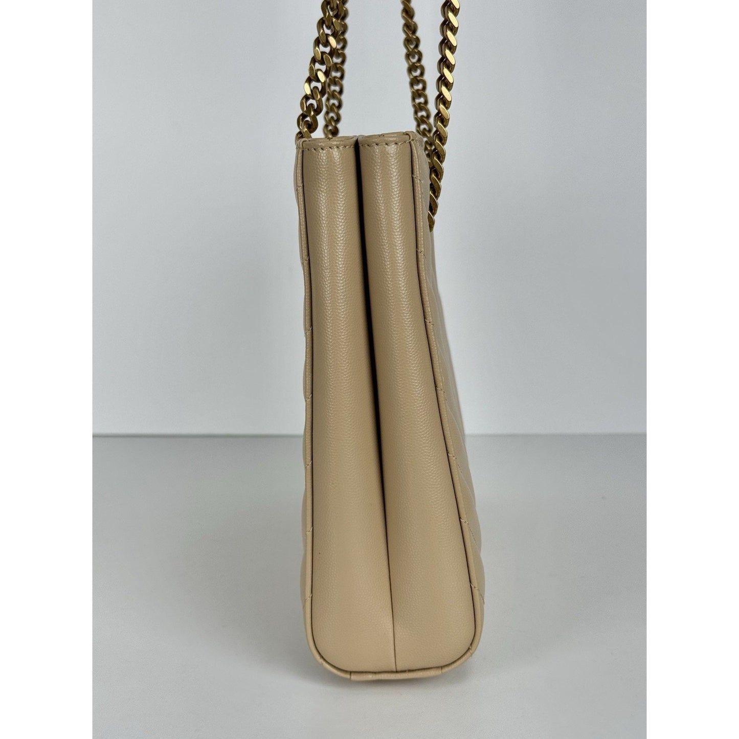 Saint Laurent Tribeca Shopping Tote Beige Grain De Poudre Leather C-9