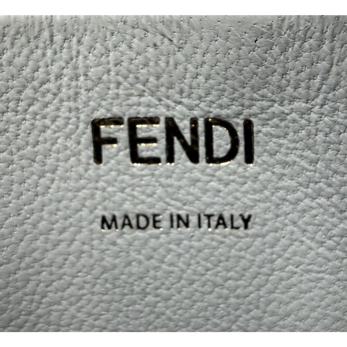 Fendi Baguette Mini Bag in White Calfskin Leather Gold Hardware D-7
