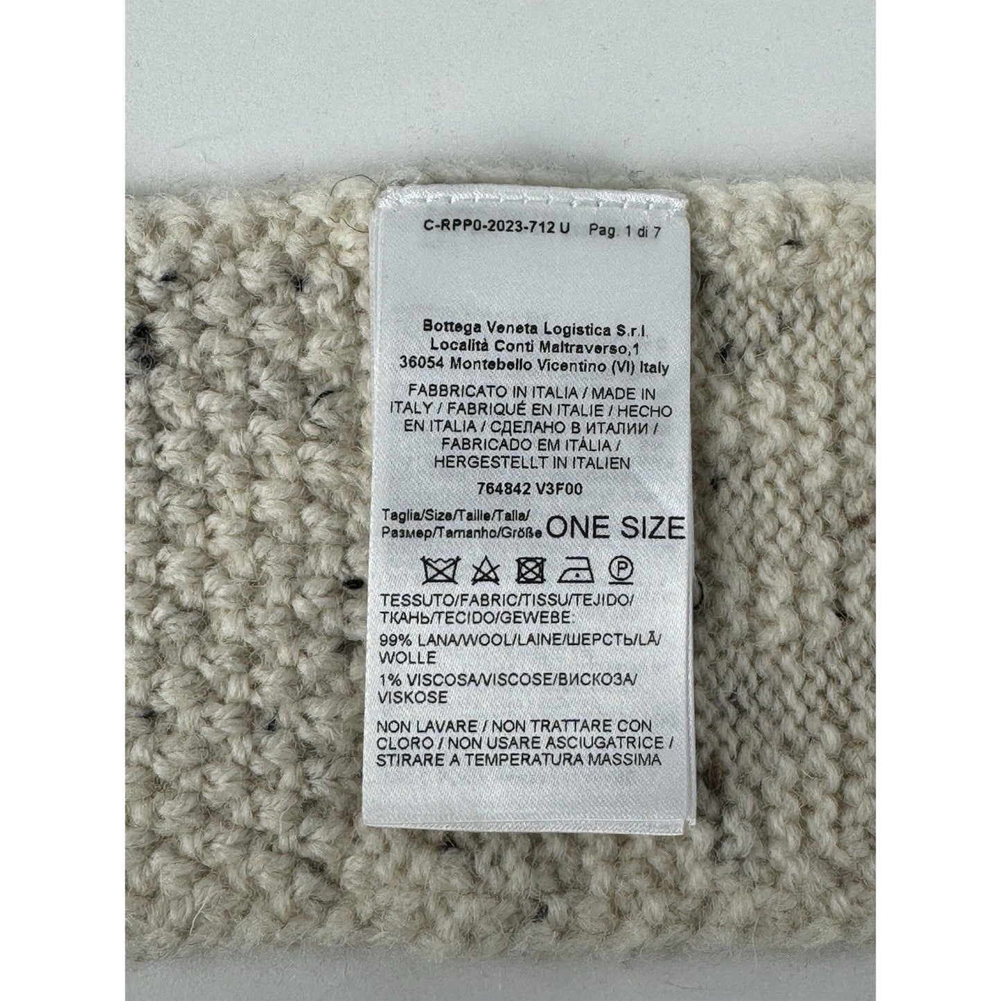 Bottega Veneta Mixed Stitch Wool Blend Tie