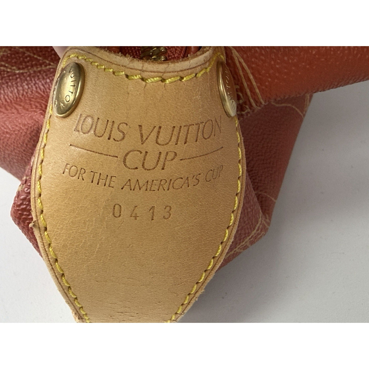 Louis Vuitton America's Cup Garment Travel Bag in Red Coated Canvas 1994 S19