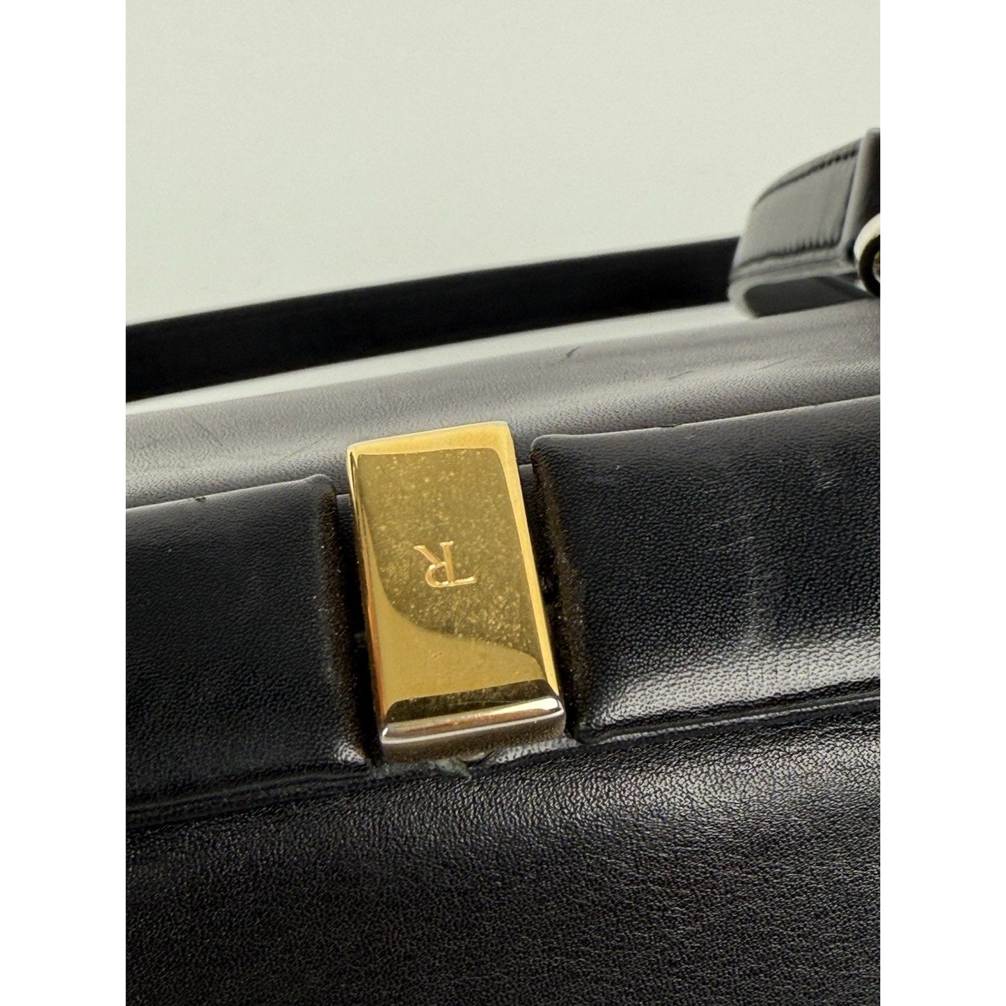 The Row Black Leather Doctor Bag
