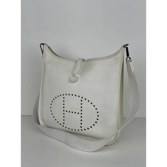 Hermes Evelyne III 29 Bag in Nata White Clemence Leather E-2