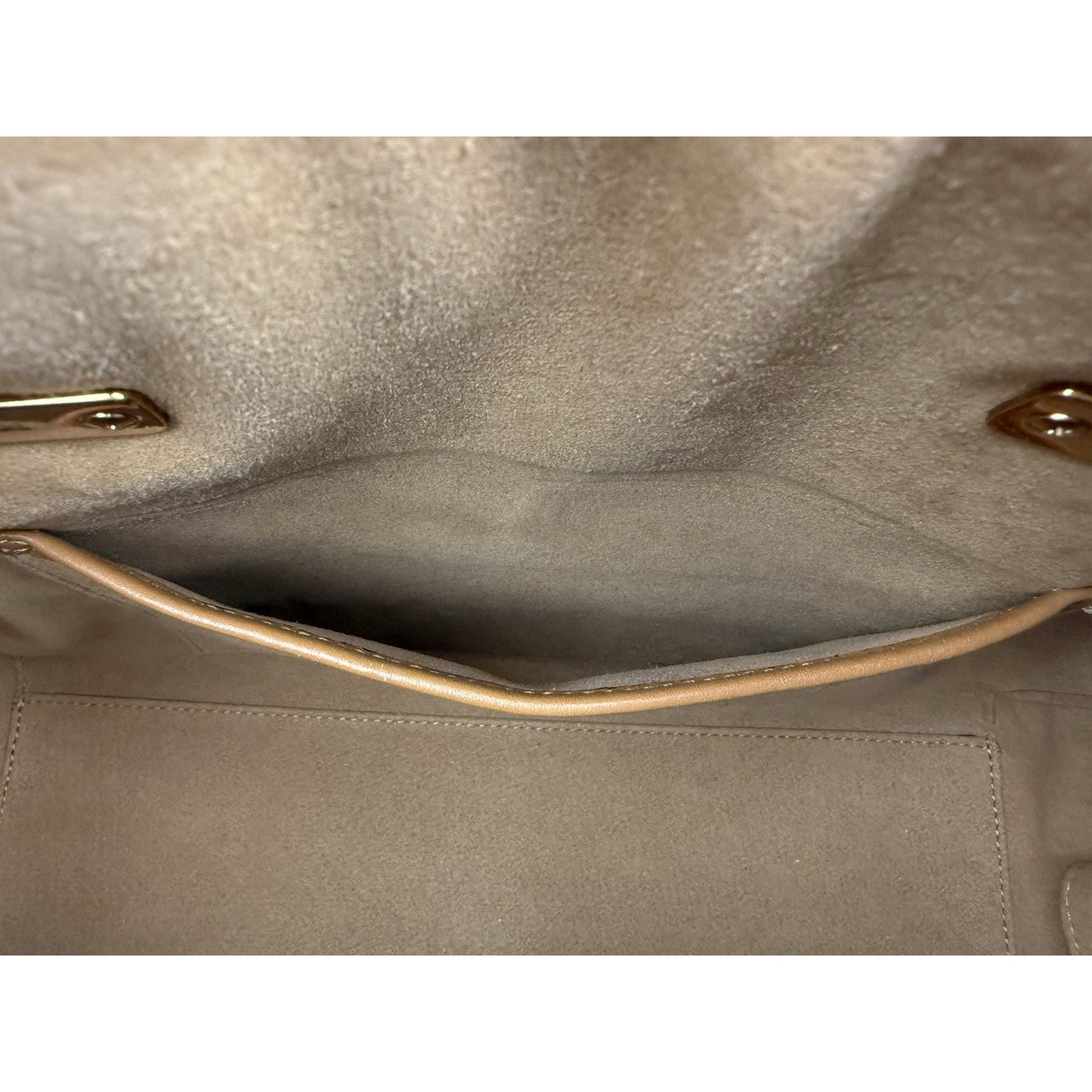 MCM Visetos Cognac Boston Satchel Handbag