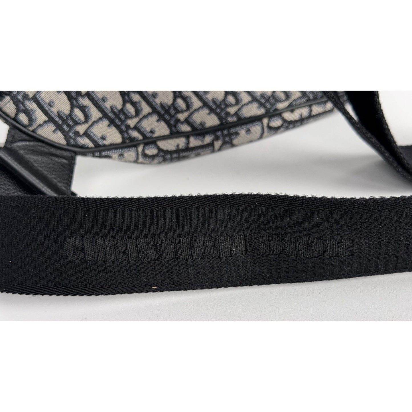 Dior Men Saddle Bag in Navy Monogram Oblique Jacquard Canvas 2019 B4