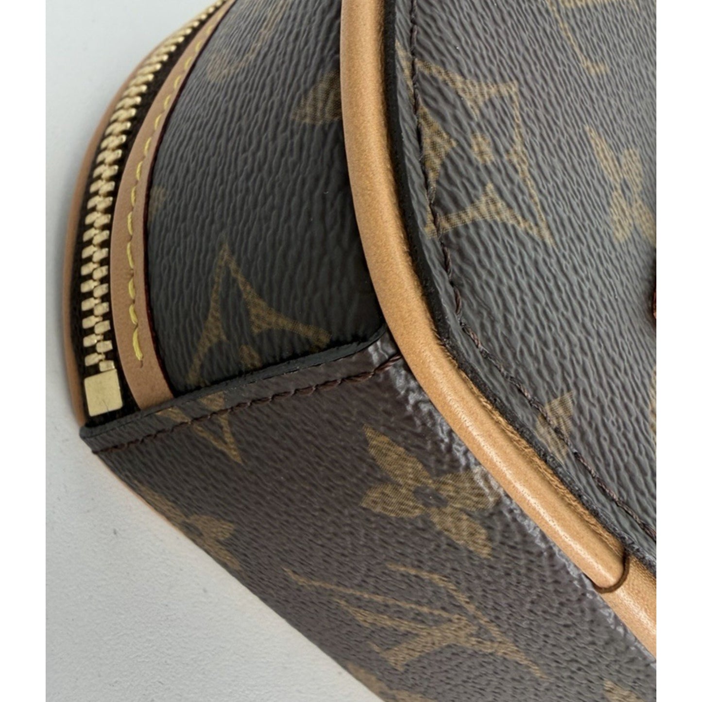 Louis Vuitton Mini Boite Chapeau Monogram Coated Canvas&Leather Name Tag NFC B5
