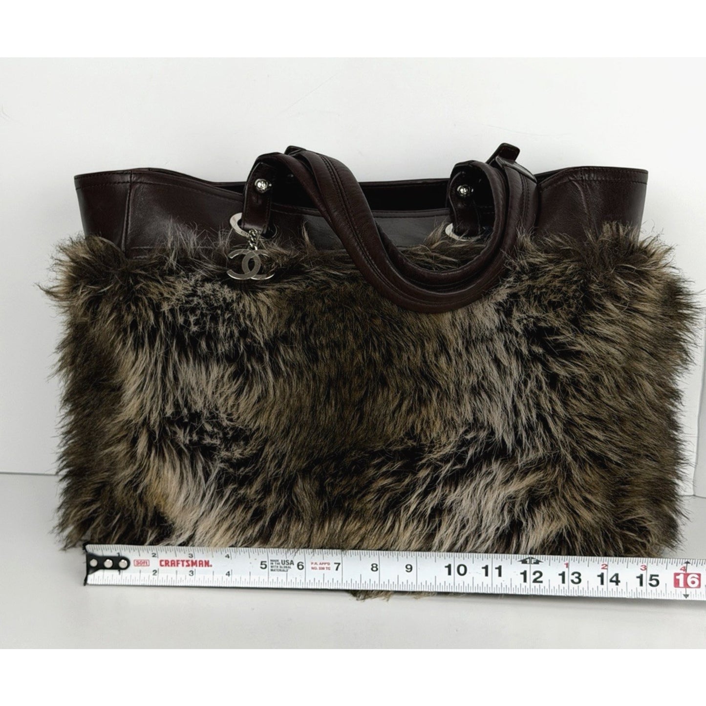Chanel Paris Biarritz Fantasy Fur Tote Bag Large in Brown Faux Fur 2010-2011 C6