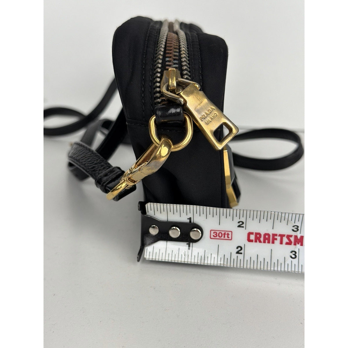 Prada Tessuto Pietre Jeweled Nylon Camera Crossbody Bag in Black Vintage S-06