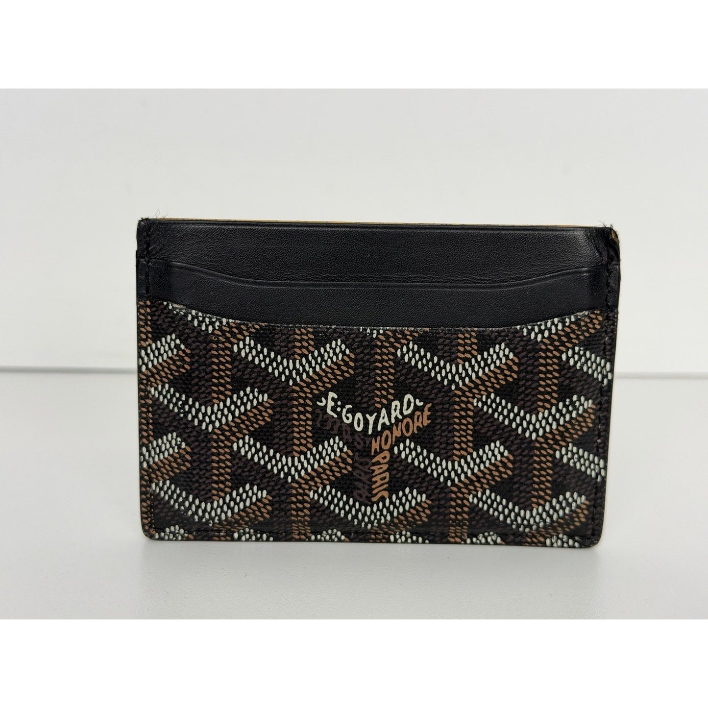 Goyard Saint Sulpice Card Holder Wallet in Goyardine Coated Canvas and Leather