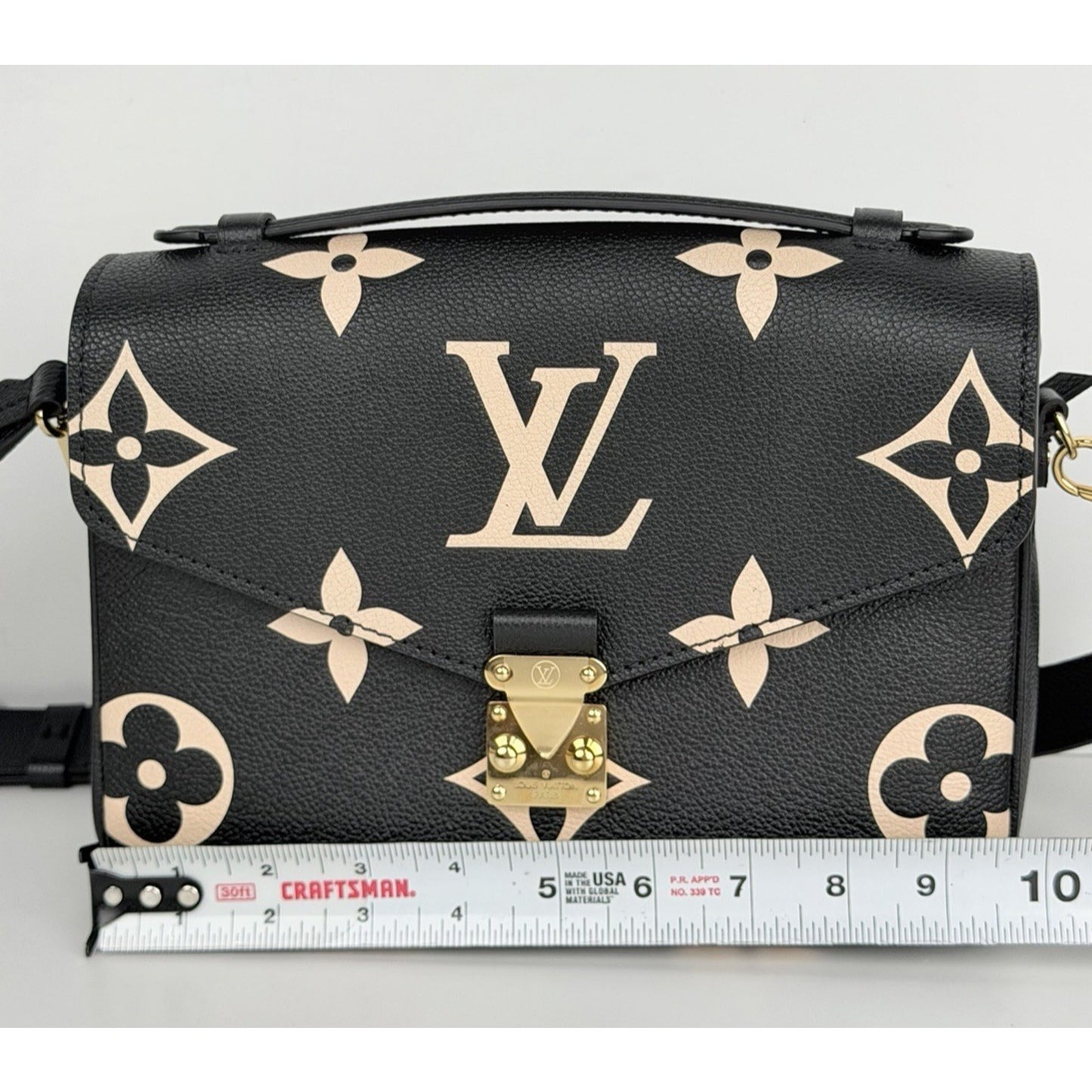 Louis Vuitton Pochette Metis Bag MM in Monogram Empreinte Black /Beige NFC D3