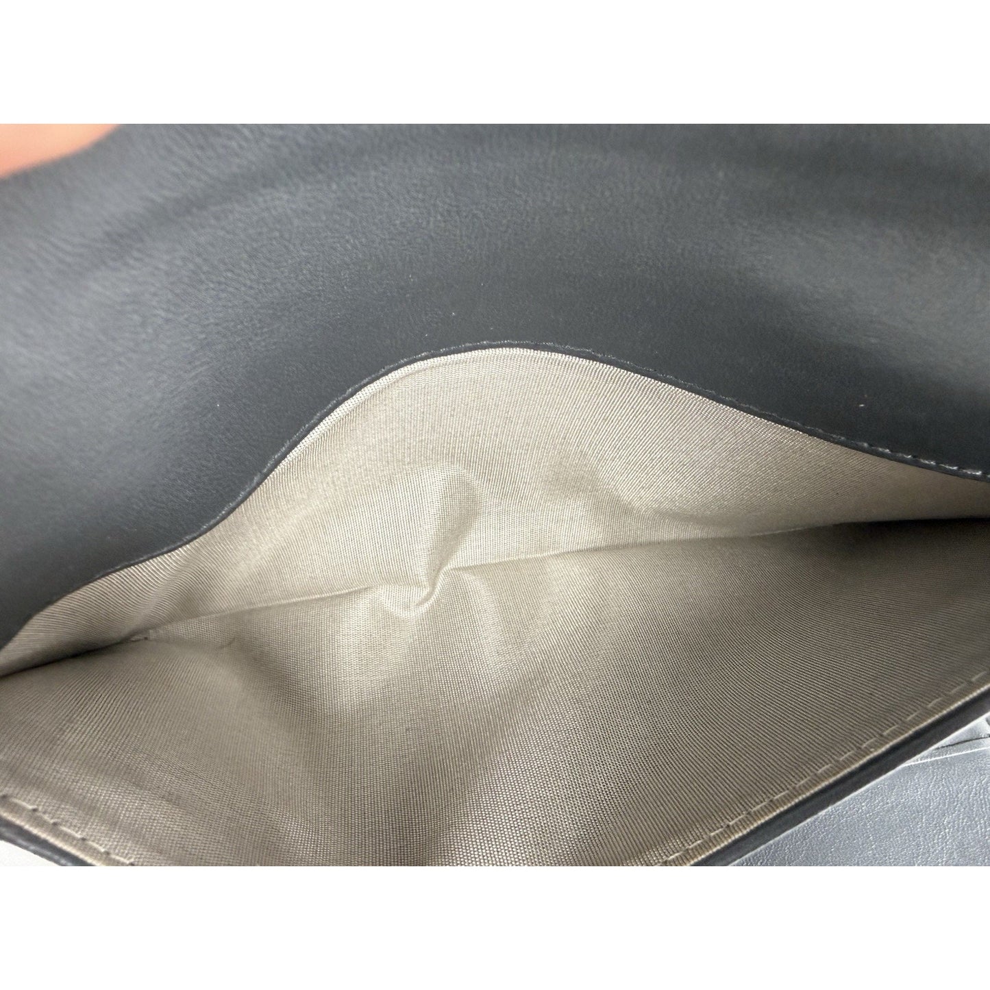 Chanel Long Flap Boy Wallet in Gray Leather