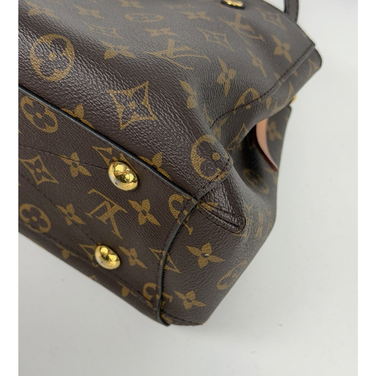 Louis Vuitton Montaigne BB Top-Handle Bag in Brown Coated Canvas 2019 S-02