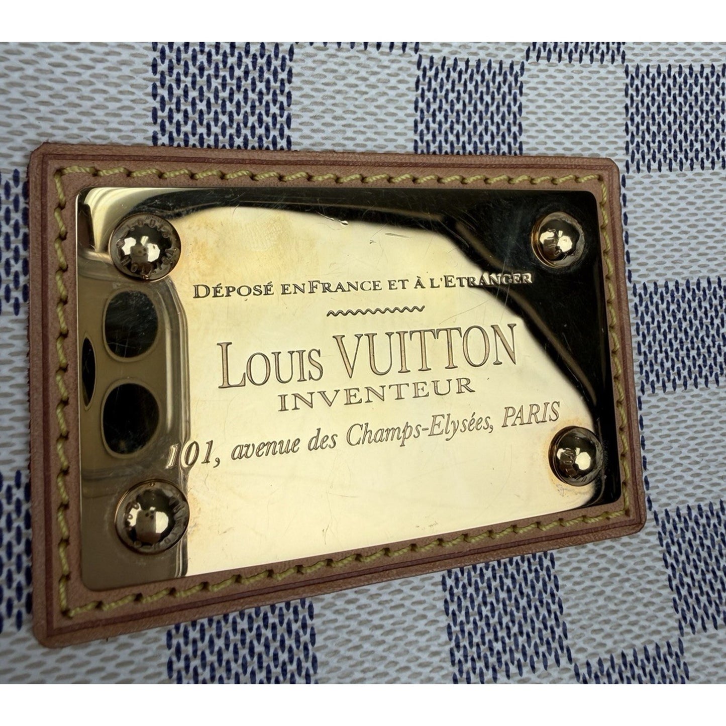 Louis Vuitton Galliera Hobo Bag PM in Damier Azur Coated Canvas 2010 S18
