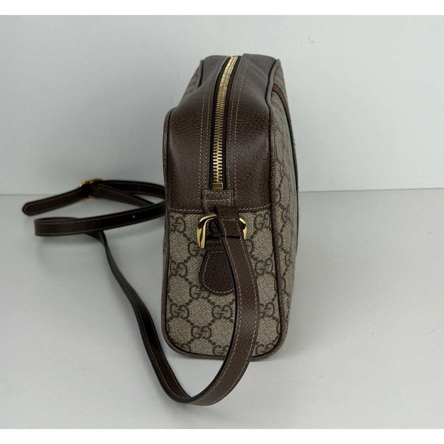 Gucci Ophidia Supreme Monogram Small Shoulder Bag Brown S06