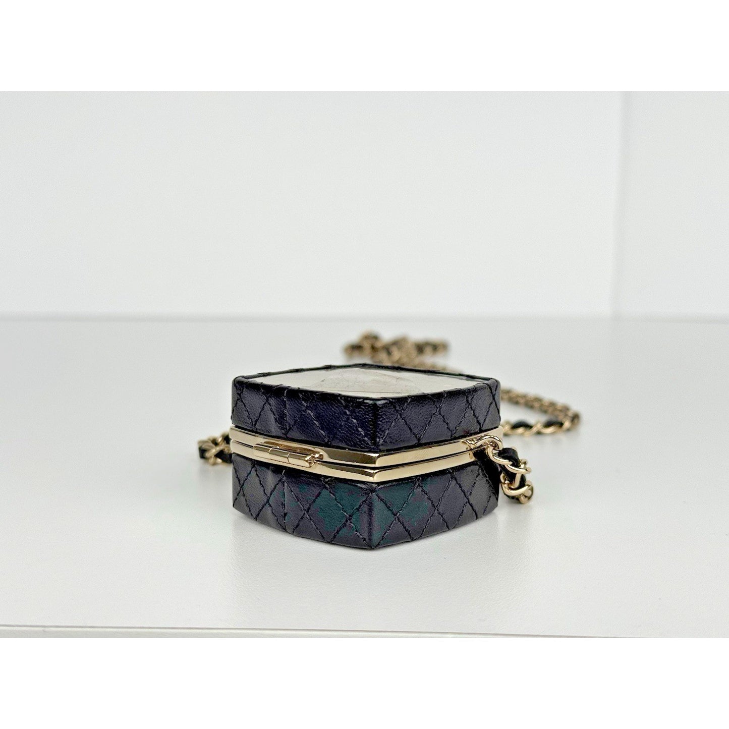 Chanel AP2425 Chain Clutch In Black Lambskin Leather