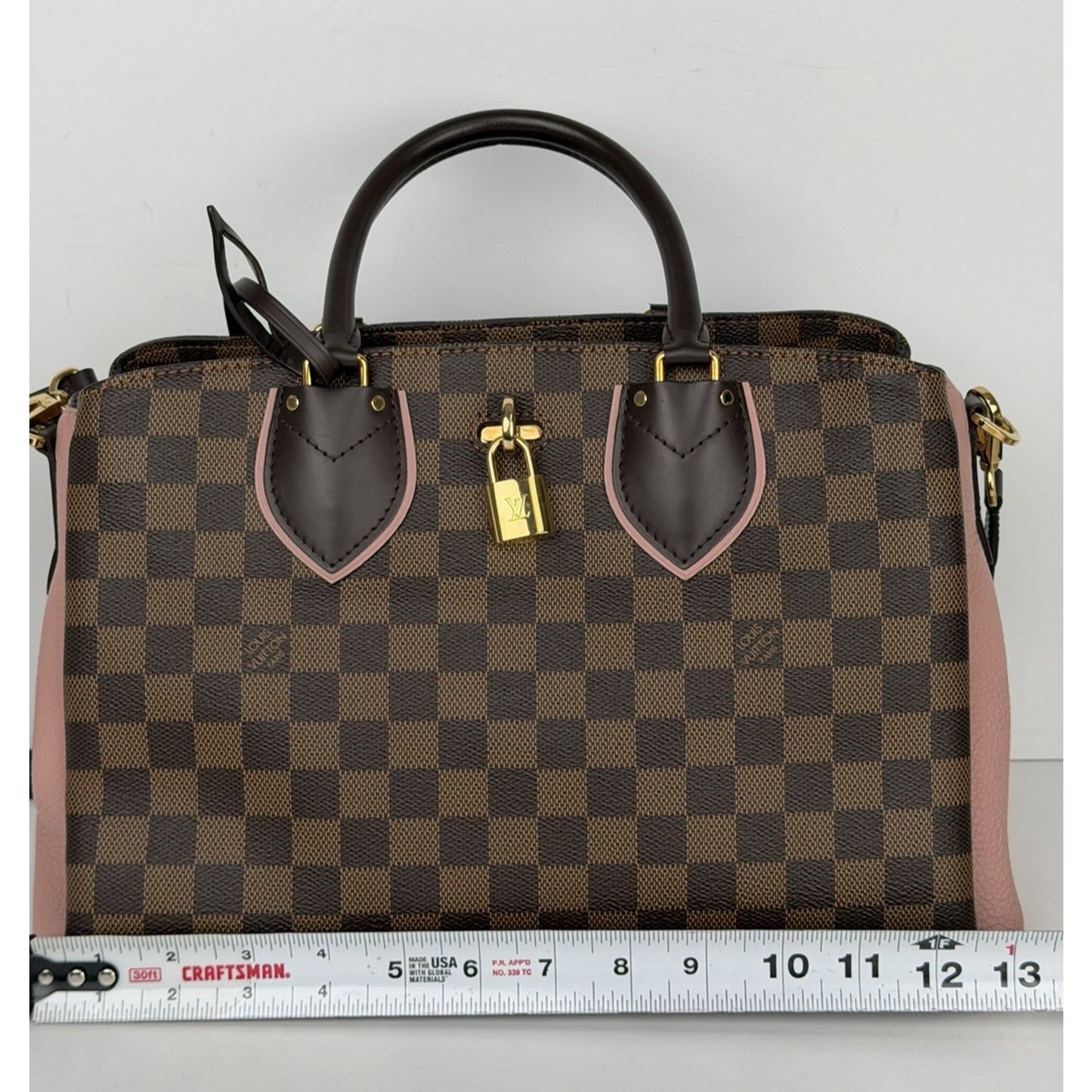 Louis Vuitton Normandy Handbag in Magnolia Damier Ebene Coated Canvas 2017 S