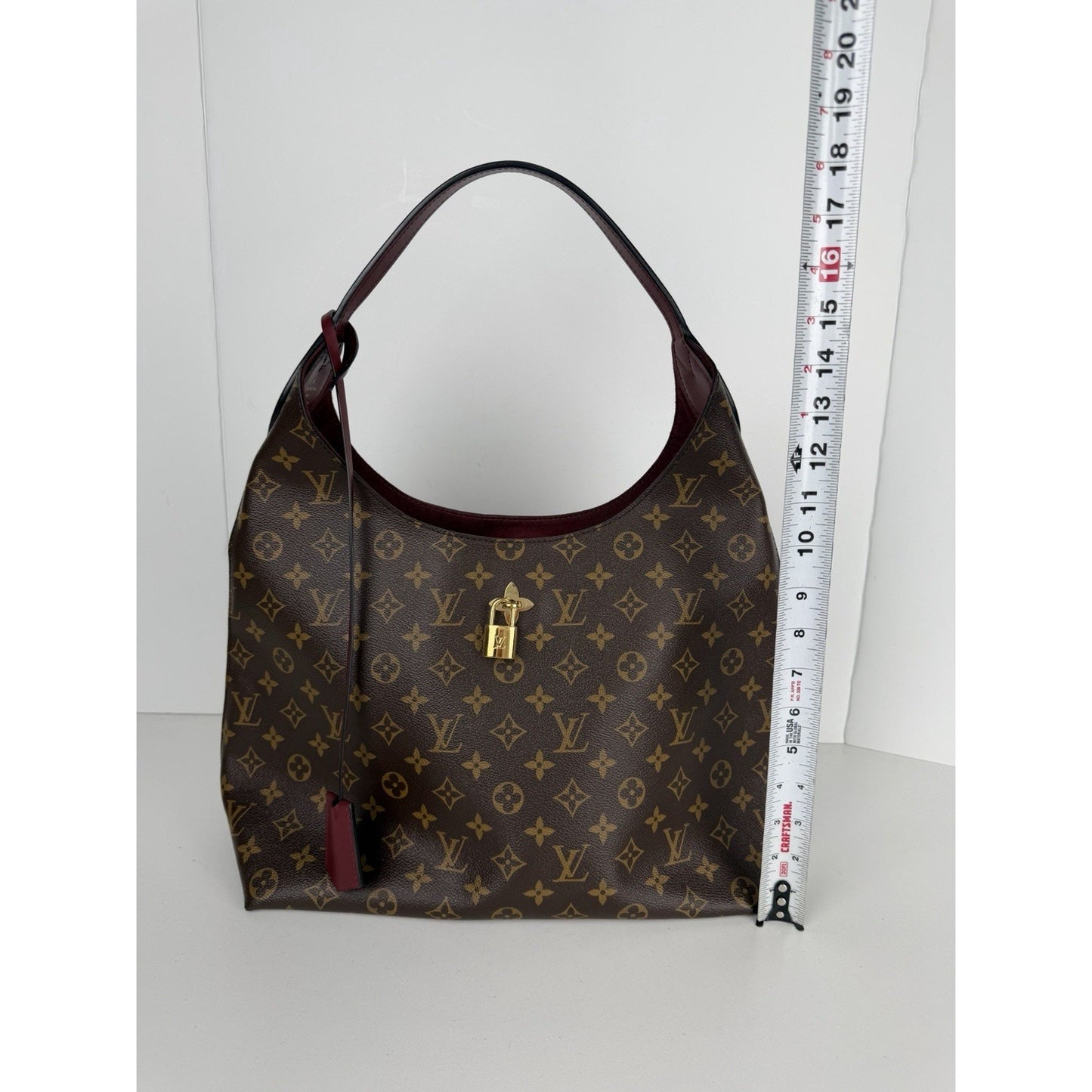 Louis Vuitton Flower Hobo Shoulder Bag in Brown Monogram Coated Canvas 2018 S