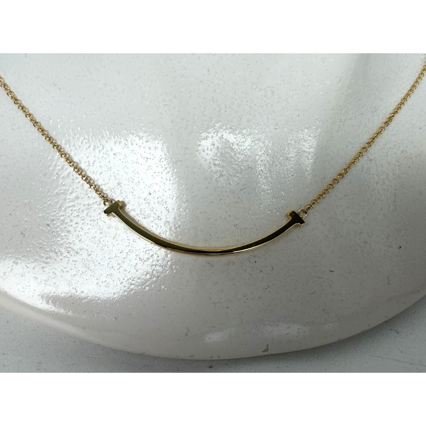 Tiffany & Co. Tiffany T Smile Necklace 18in in 18k Yellow Gold