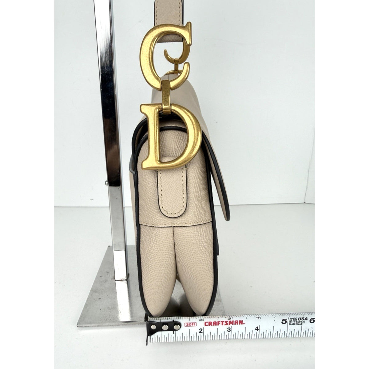 Christian Dior Saddle Bag in Beige Latte Grained Calfskin Leather 2025 D-05