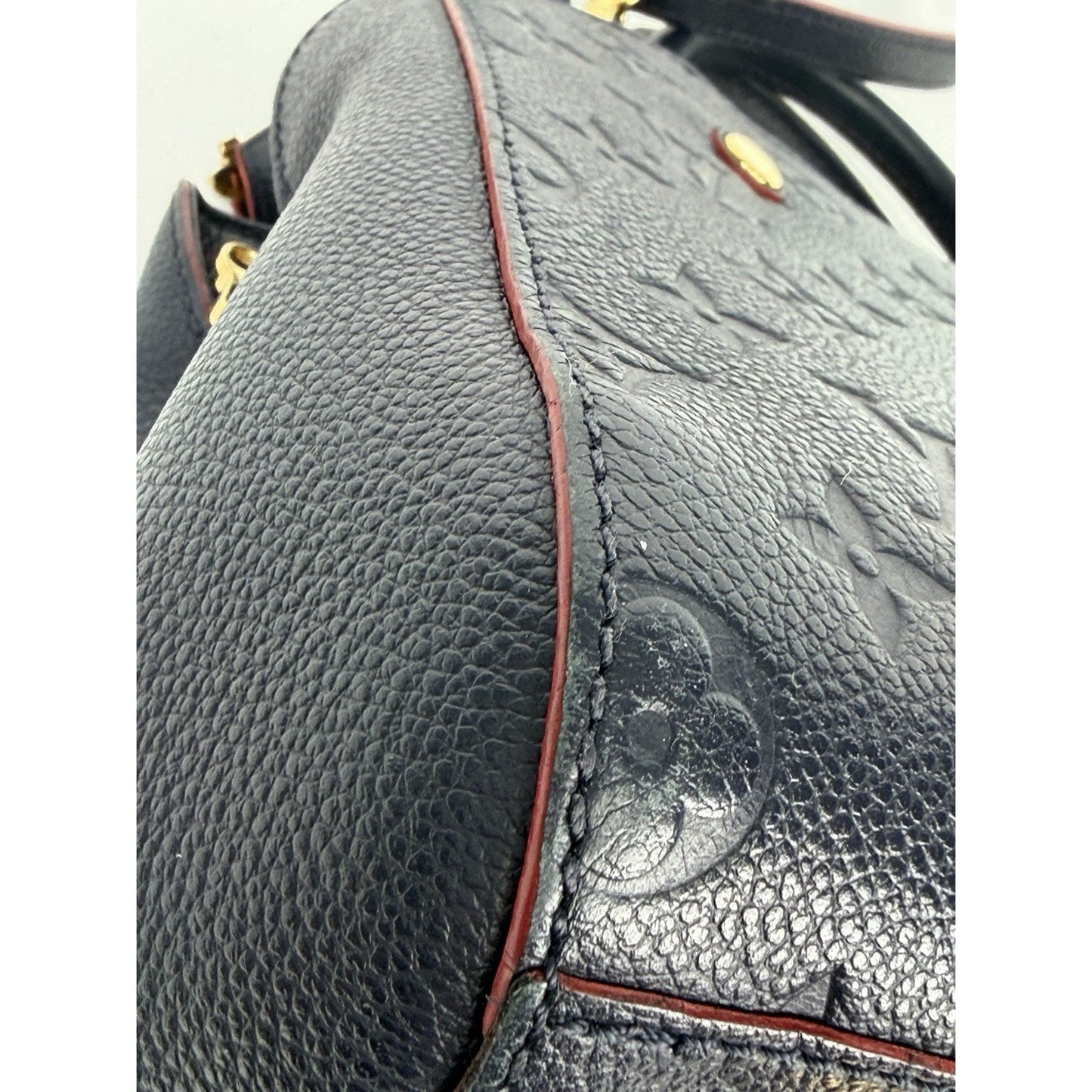 Louis Vuitton Monogram Empreinte Montaigne BB Handbag Marine and Rouge 2018 C2