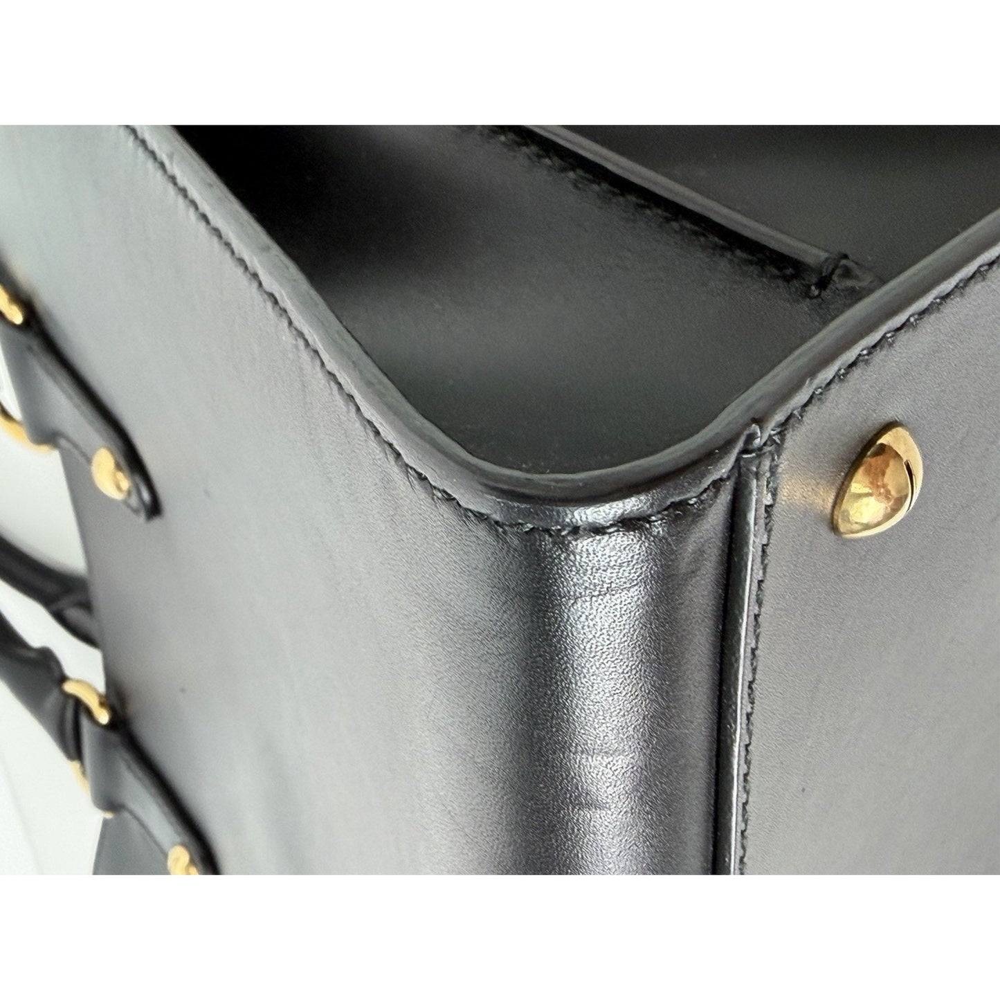 Christian Dior D-Bee Tote Bag in Black Leather Bee Emblem 2017 S