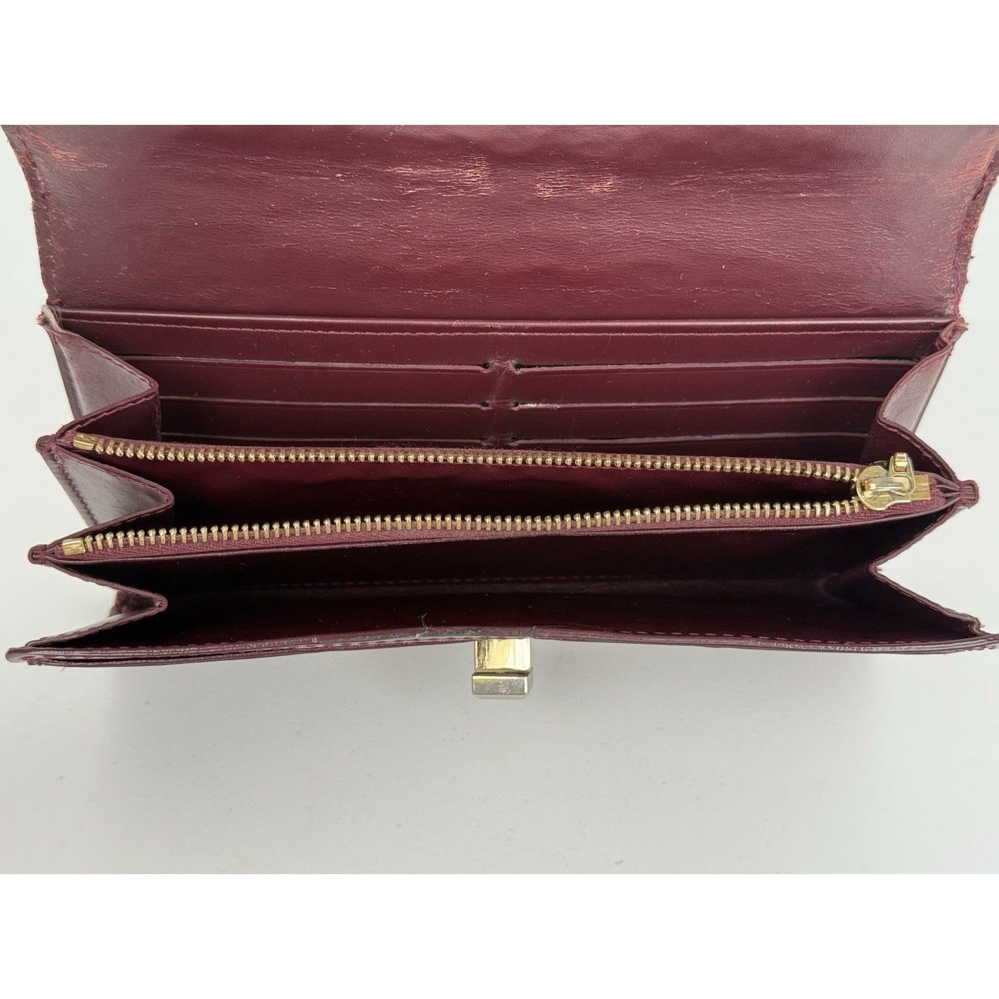 Louis Vuitton Monogram Vernis Sarah Noeud Bow Flap Wallet Rouge Fauviste