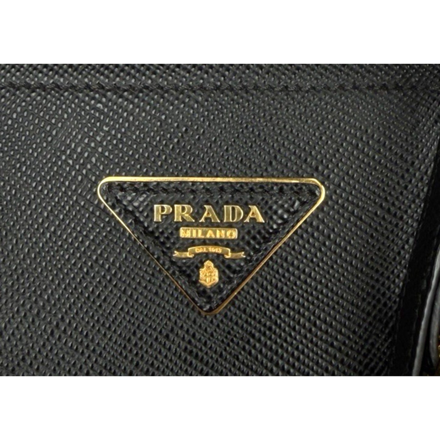 Prada Double Handle Signature Saffiano Leather Bag Large Tote in Black S07