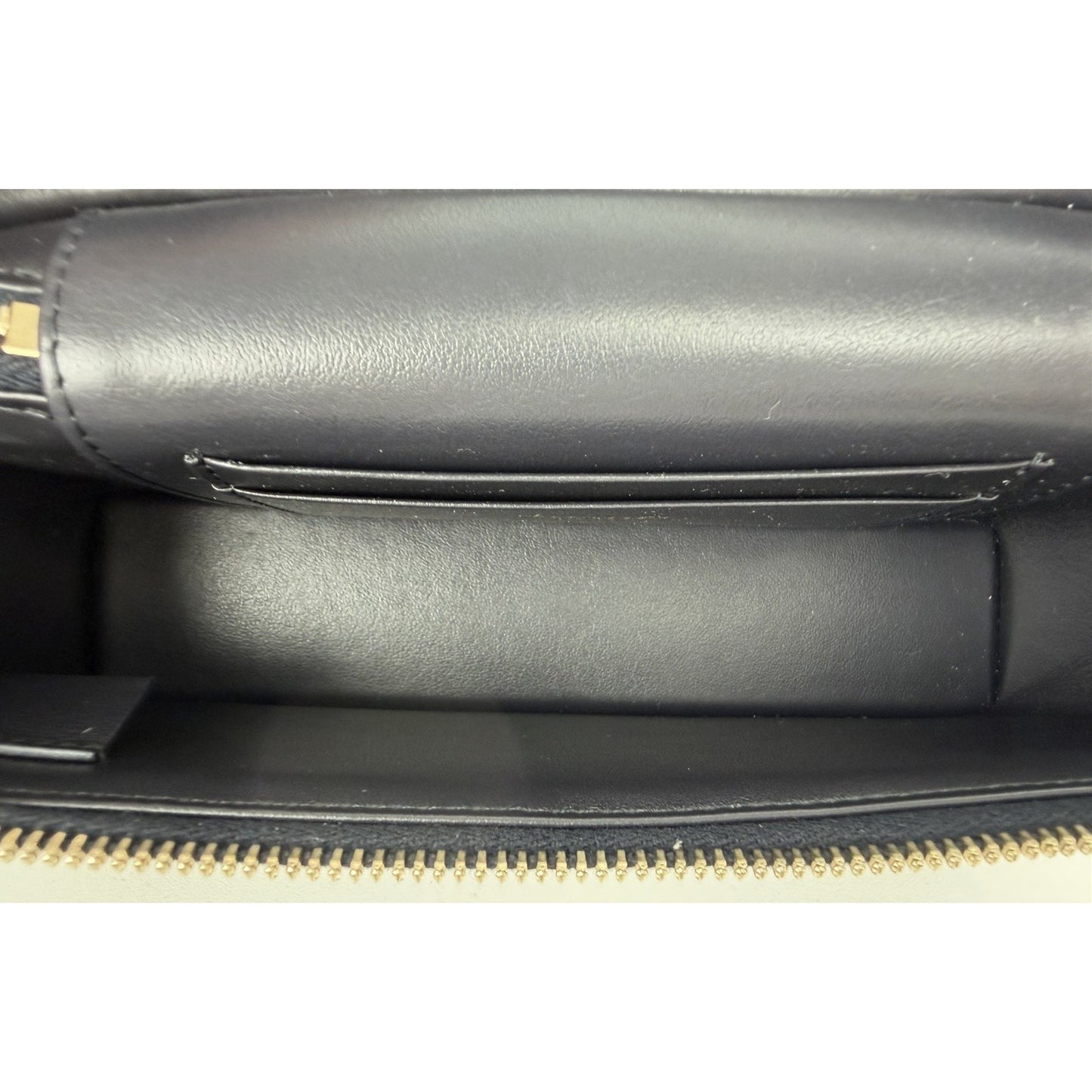 Chanel Slim Vanity Case Crossbody Bag in Blue Quilted Denim With Chain NFC E-1