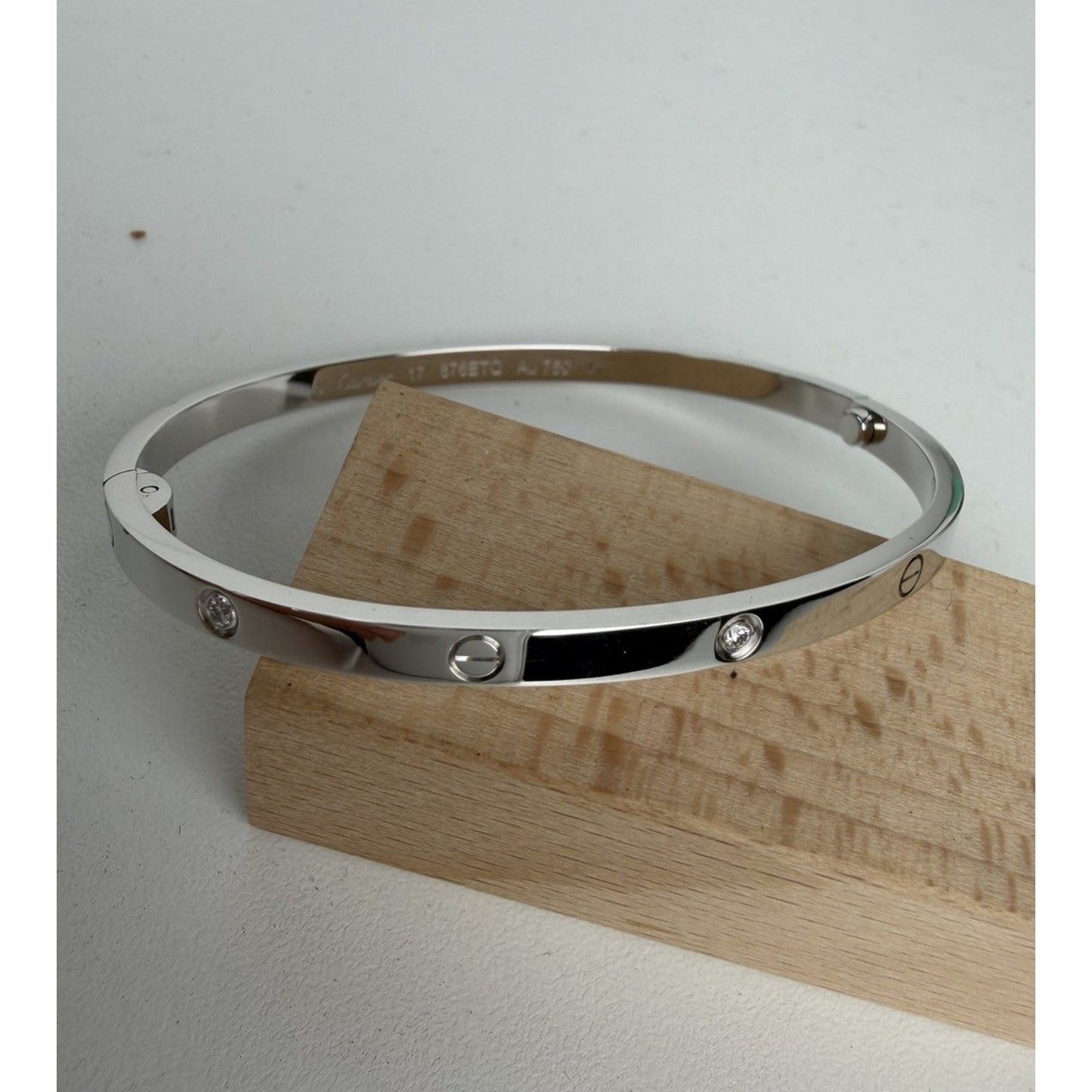 Cartier Love Bracelet Small Model in 18k White Gold with Diamonds