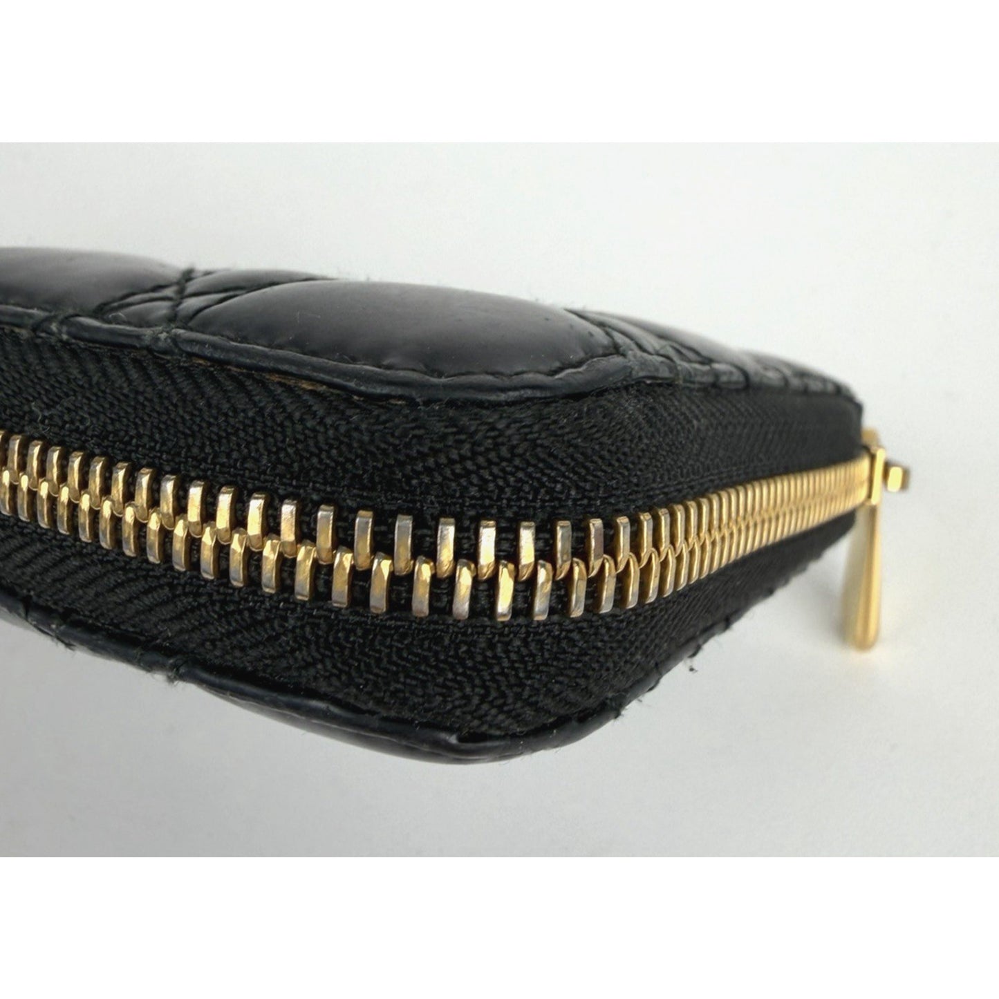 Christian Dior Lady Dior Continental Zip Wallet in Black Patent Leather 2009 K1