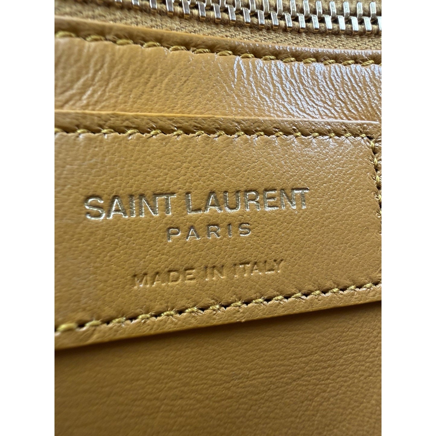 Saint Laurent Le Maillon Shoulder Bag in Yellow Leather for Women D3