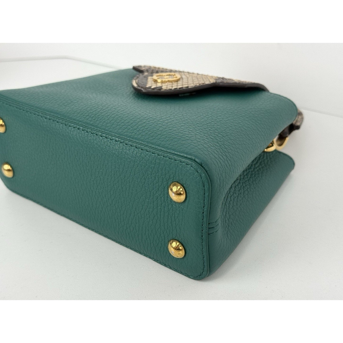 Louis Vuitton Capucines BB Python & Leather Bag Emerald Green with Gold HW B-2