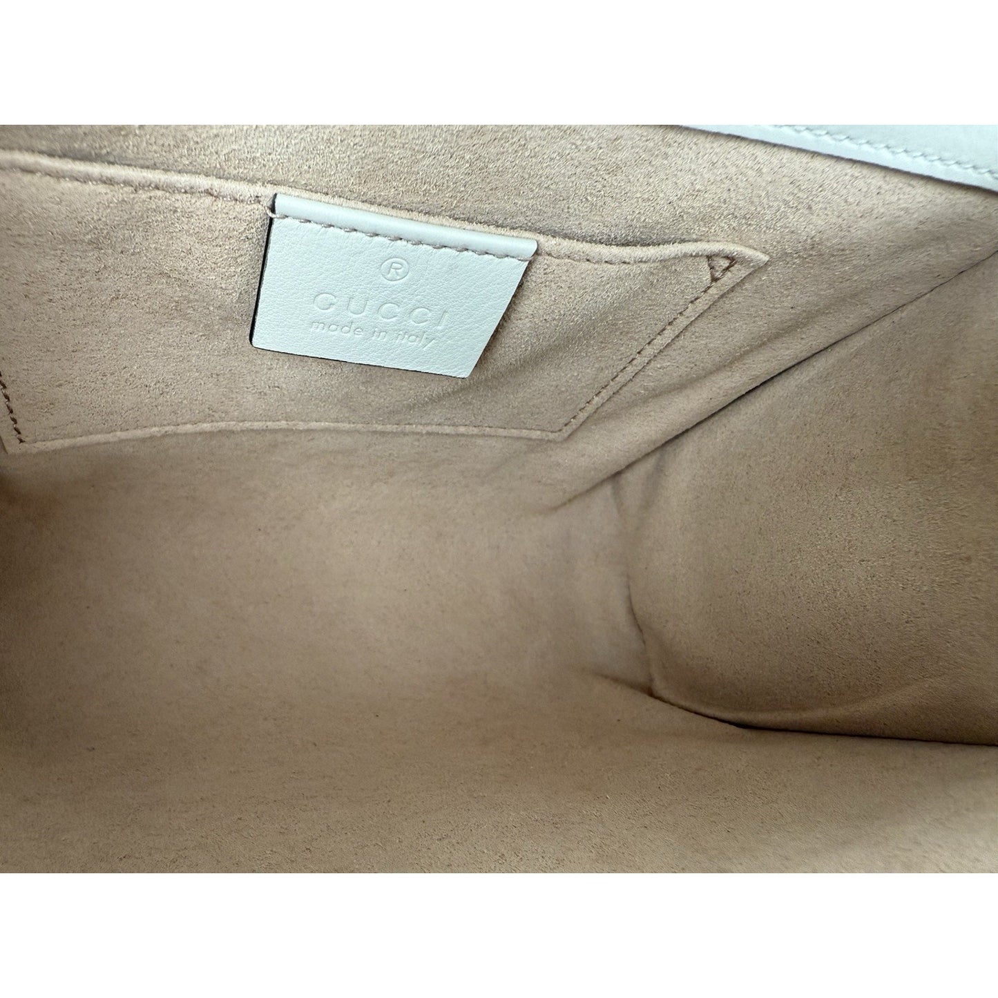 Gucci GG Supreme Monogram Small Padlock Shoulder Bag Beige with Gold Hardware