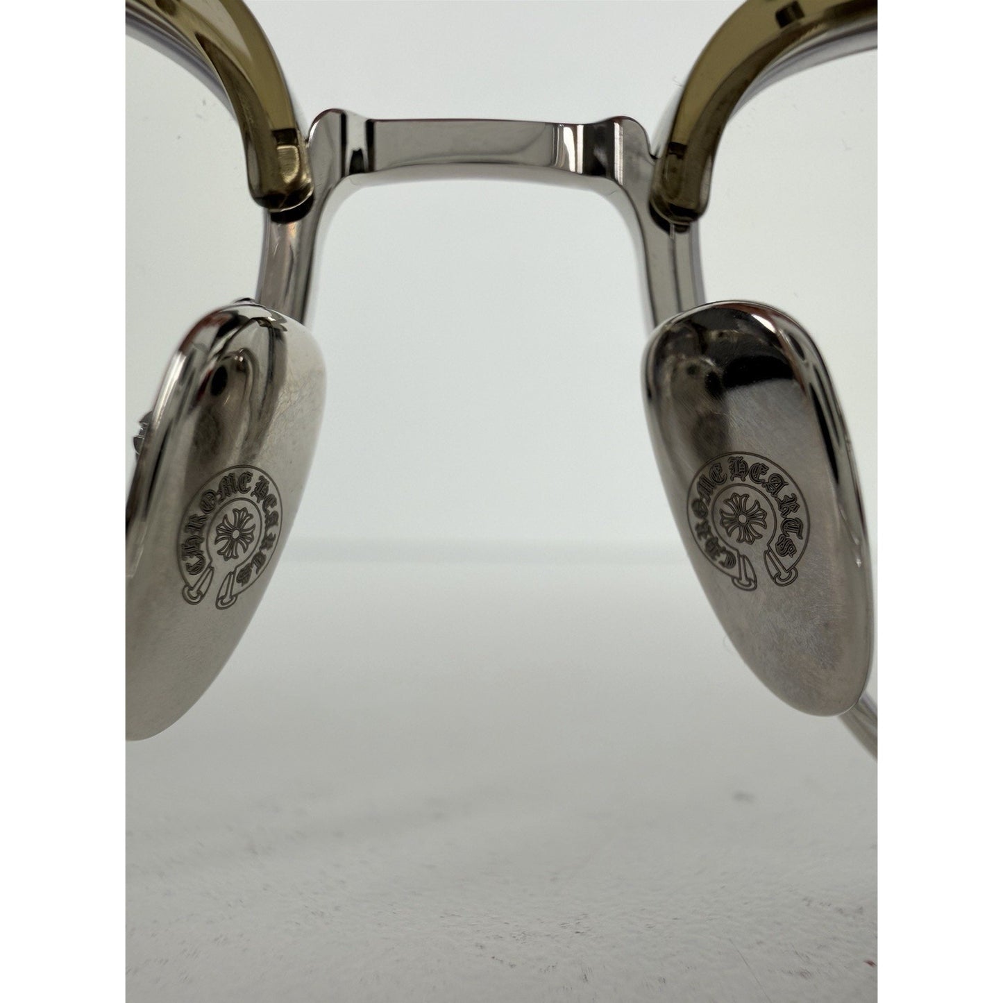 Chrome Hearts Vertical Smile 2 Square Eyeglasses Silver-Tone Metal