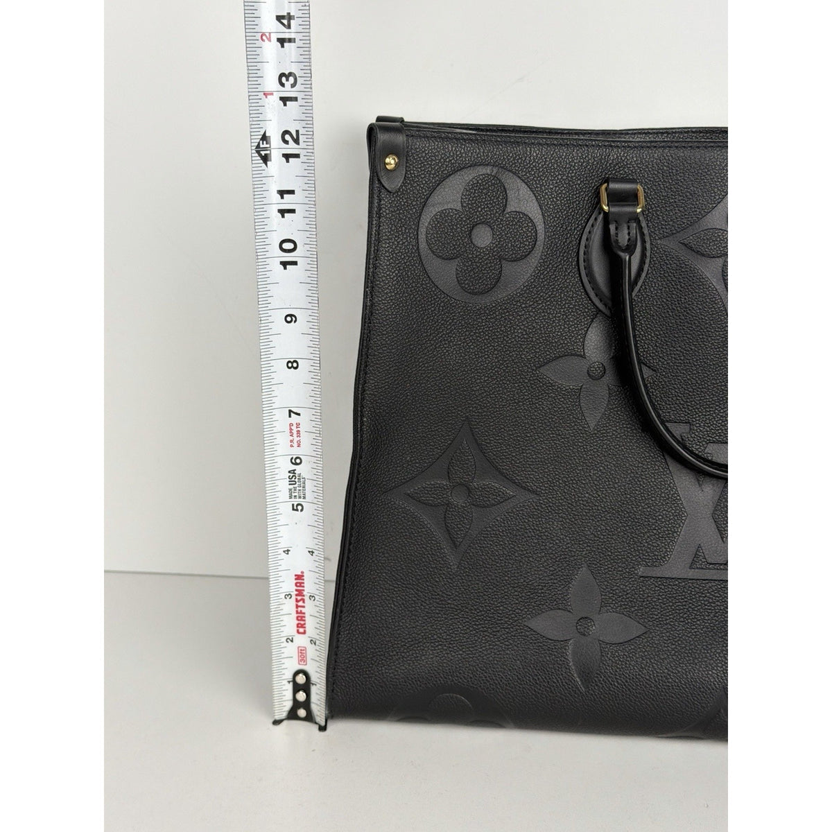 Louis Vuitton OnTheGo GM Tote Bag in Black Monogram Empreinte Leather NFC D-4