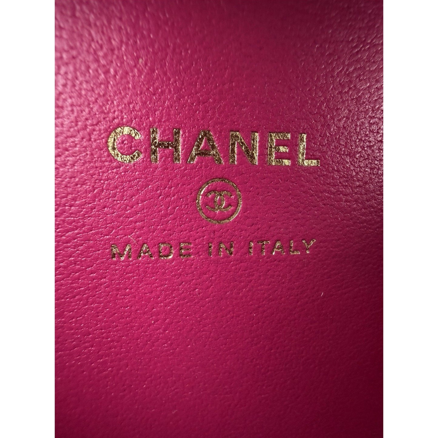 Chanel Woven Chain Top Handle Vanity Case Mini in Quilted Patent Leather NFC U3
