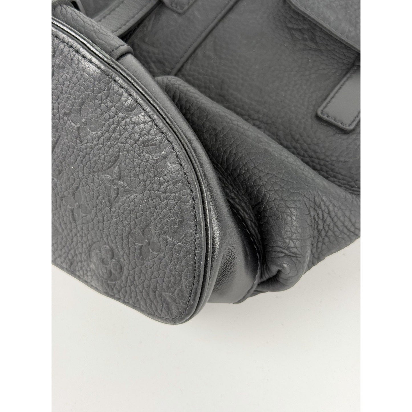 Louis Vuitton Christopher PM Backpack Black Embossed LV Monogram Leather NFC E-4