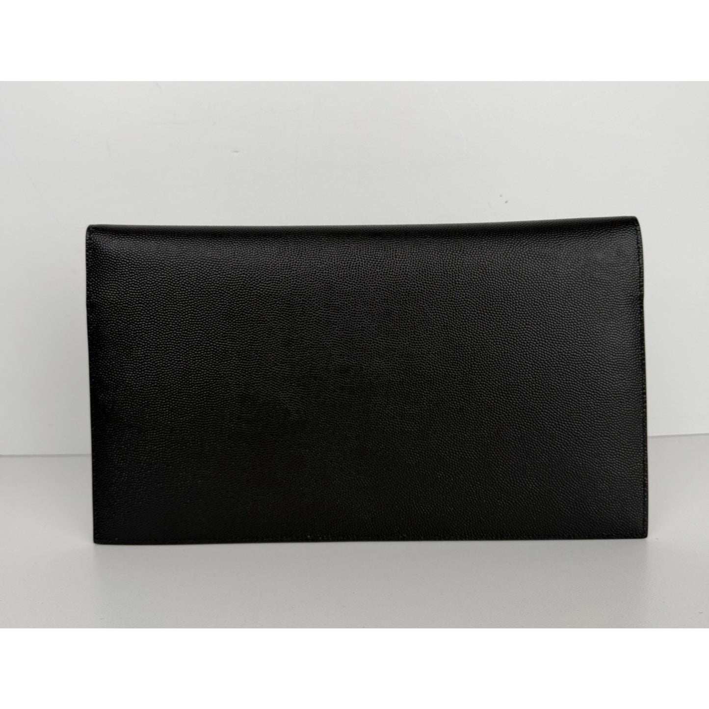 Saint Laurent Uptown Envelope Pouch Bag in Black Grain De Poudre Leather S15