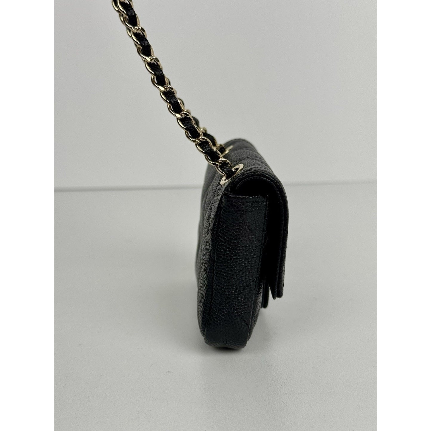 Chanel Classic Flap Chain Belt Bag Quilted Caviar Mini