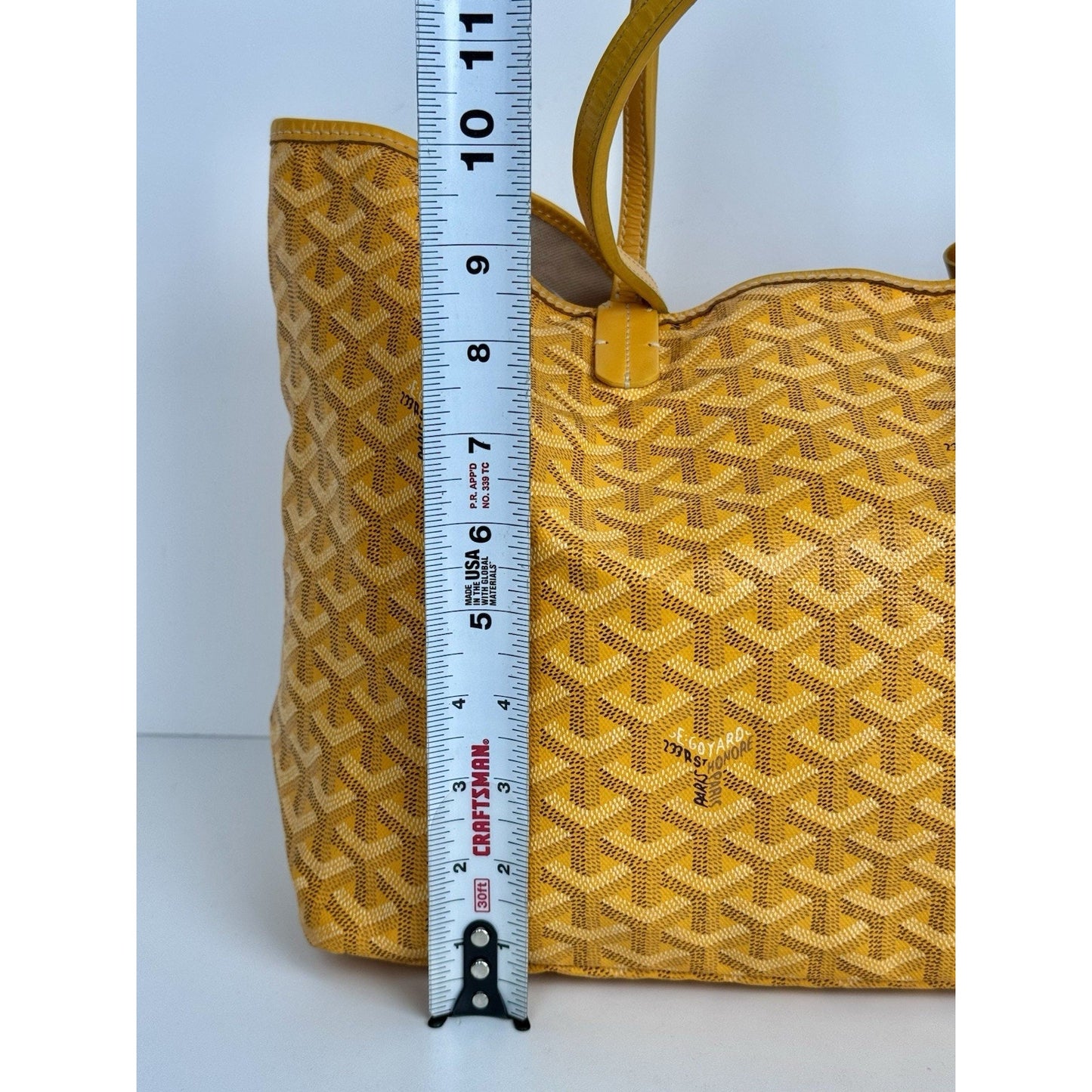 Goyard Saint Louis Tote Bag in Yellow Goyardine Canvas B-5