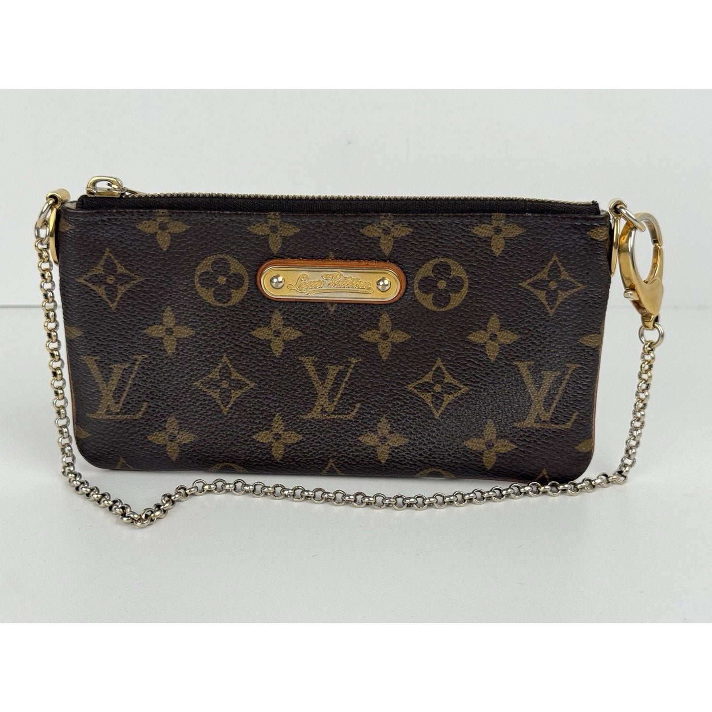 Louis Vuitton Pochette Milano Brown Coated Canvas Women's Shoulder Bag